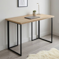 Письменный стол Ferrum-decor Ханна 76x140x60 черный ДСП Дуб Сонома 32мм (FRD-103497)
