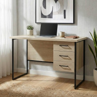 Письмовий стіл Ferrum-decor Гаррі 76x120x60 чорний ДСП Дуб Сонома 32мм (FRD-103537)