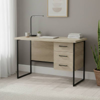 Письмовий стіл Ferrum-decor Гаррі 76x140x60 чорний ДСП Дуб Сонома 32мм (FRD-103547)
