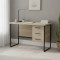 Письменный стол Ferrum-decor Гарри 76x140x60 черный ДСП Дуб Сонома 32мм (FRD-103547)