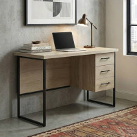 Письмовий стіл Ferrum-decor Гаррі 76x140x70 чорний ДСП Дуб Сонома 32мм (FRD-103567)