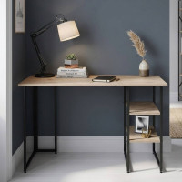 Компьютерный стол Ferrum-decor Кевин 75x140x60 черный ДСП Дуб Сан-Марино 32мм (FRD-103817)
