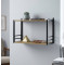 Книжкова полиця універсальна Ferrum-decor Стім 1 38x63x26 чорний ДСП Дуб Артизан 16мм (FRD-104087)