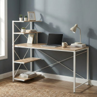 Комп'ютерний стіл Ferrum-decor Джек 75x120x60 Білий ДСП Дуб Сан-Марино (FRD-104387)