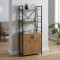 Етажерка 3/60 Ferrum-decor Серії Конект з тумбою 144x60x28 Чорний ДСП Артизан (FRD-104447)