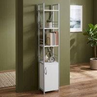 Етажерка 4/34 Ferrum-decor Серії Конект із тумбою 179x34x28 Сірий ДСП Біле (FRD-104477)