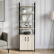 Етажерка 4/60 Ferrum-decor Серії Конект із тумбою 179x60x28 Чорний ДСП Сонома (FRD-104487)
