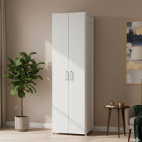 Шафа Гардероб Уні секція 7 серії Конект Ferrum-decor 220x60x50см Білий метал ДСП Білий 16 мм (FRD-104567)