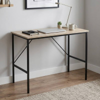Стол письменный Line Тайм Ferrum-decor 750x1000x500 Черный металл ДСП Дуб Сонома 16 мм (FRD-104867)