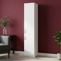 Пенал Анжело Ferrum-decor на 5 полок с 2 дверями 1900x400x380 ДСП Белое 16 мм (FRD-104917)