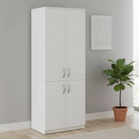 Шкаф Анжело Ferrum-decor на 5 полок с 4 дверями 1900x700x380 ДСП Белое 16 мм (FRD-105037)
