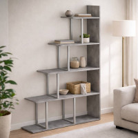 Етажерка Ferrum-decor Стелла 1600x1020x300 Білий метал ДСП Бетон (FRD-105495)