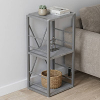 Етажерка 3/34 Ferrum-decor Серії Конект 73x34x28 сірий ДСП Бетон 16мм (FRD-105545)