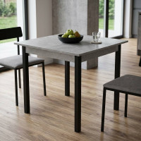 Стол кухонный Ferrum-decor Диего 75x70x70 Черный ДСП Бетон 16мм (FRD-105575)