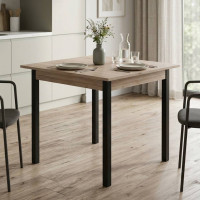 Стіл кухонний Ferrum-decor Дієго 75x80x80 Чорний ДСП Сан-Марино 16мм (FRD-105655)