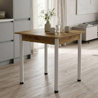 Стол кухонный Ferrum-decor Агата 75x80x80 Белый ДСП Дуб Артизан 16мм (FRD-105675)