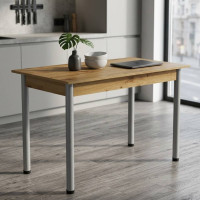Стіл кухонний Ferrum-decor Беніта 75x120x70 Сірий ДСП Дуб Артизан 16мм (FRD-105695)