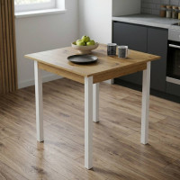 Стол кухонный Ferrum-decor Диего 75x70x70 Белый ДСП Дуб Артизан 16мм (FRD-105705)