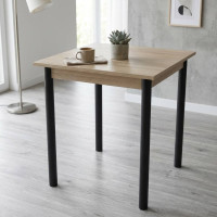 Кухонний стіл Ferrum-decor Агата 75x80x80 Чорний ДСП Сонома 16мм (FRD-106255)