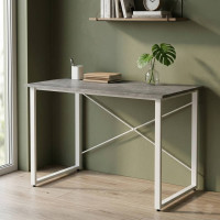 Стіл письмовий Дейв Ferrum-decor 750x1000x600 Білий метал ДСП Бетон 16 мм (FRD-106435)