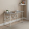 Стіл письмовий Раян Ferrum-decor 750x1000x600 Білий метал ДСП Бетон 32 мм (FRD-106475)