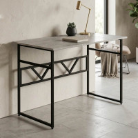 Стол письменный Раян Ferrum-decor 750x1200x700 Черный металл ДСП Бетон 16 мм (FRD-106495)