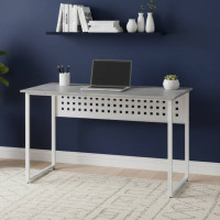 Стіл письмовий Майк Ferrum-decor 75x120x70 Білий метал ДСП Бетон 32 мм (FRD-106535)