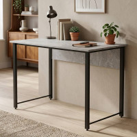 Стіл письмовий Курт Ferrum-decor 75x100x60 Чорний метал ДСП Бетон 16 мм (FRD-106615)