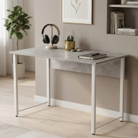 Стіл письмовий Курт Ferrum-decor 75x120x60 Білий метал ДСП Бетон 32 мм (FRD-106625)