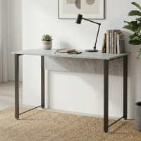 Стіл письмовий Курт Ferrum-decor 75x140x70 Чорний метал ДСП Бетон 16 мм (FRD-106645)