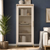 Витрина Лаундж ВМК (БРВ) REG1W Кашемир/Дуб Сонома 1 дверь (BRW-131145)