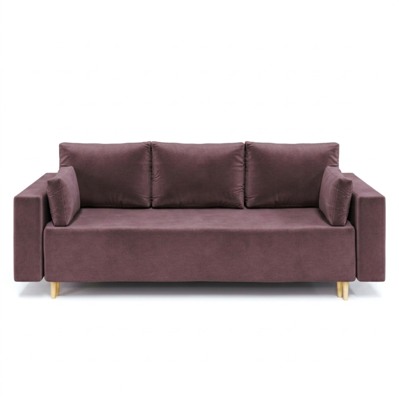 Ортопедичний диван Мекко Oslo 2300*1000 Pocket Spring Cocos II категорія Allure Premium Dusty Violet (MEK-161161)