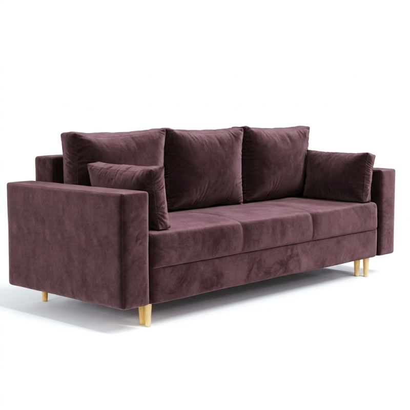 Ортопедичний диван Мекко Oslo 2300*1000 Pocket Spring Cocos II категорія Allure Premium Dusty Violet (MEK-161161)