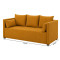 Диван прямий Мекко Monaco 2170х930 Bonel Standart Hard Plus I категорія Riviera 041 (MEK-161712)