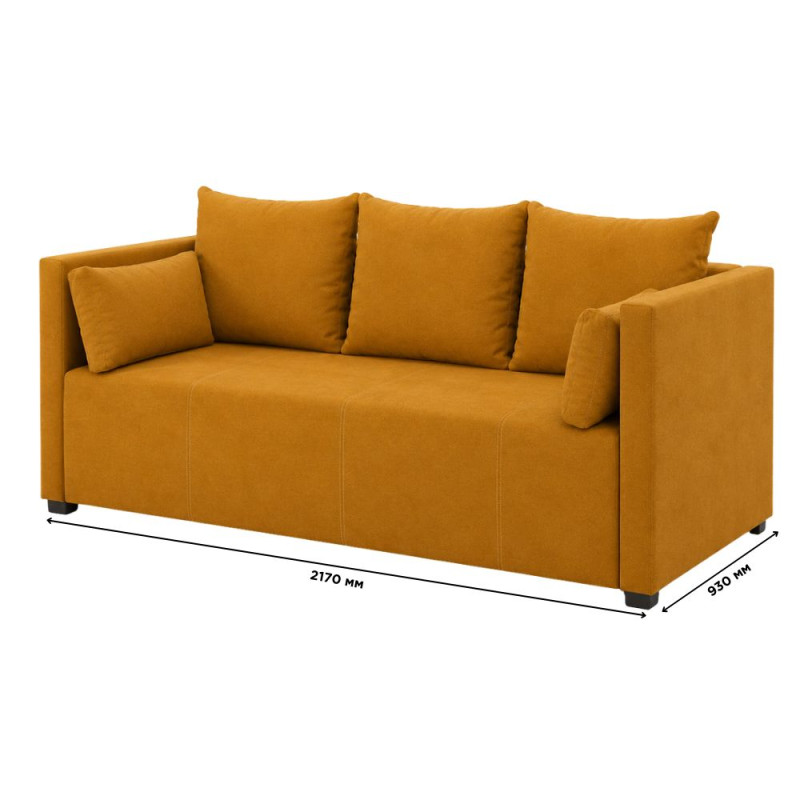 Диван прямий Мекко Monaco 2170х930 Bonel Standart Hard Plus I категорія Riviera 041 (MEK-161712)