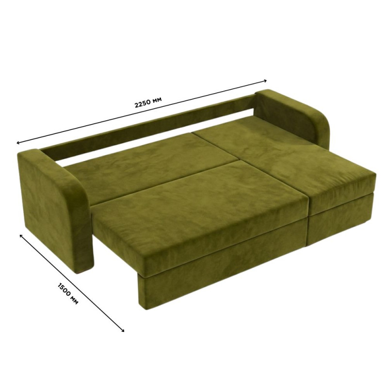 Кутовий диван ортопедичний Мекко Wilson 1950*1450 Bonel Standart Hard Plus I категорія Riviera 036 (MEK-161512)