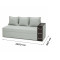 Ортопедичний диван Мекко Compact 2200×960 Lux III категорія Austin 15 Deep Blue (MEK-161622)