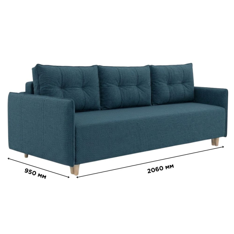 Ортопедичний диван Мекко Scandi 2060×950 Gold тканина Bagama 48 (MEK-161572)
