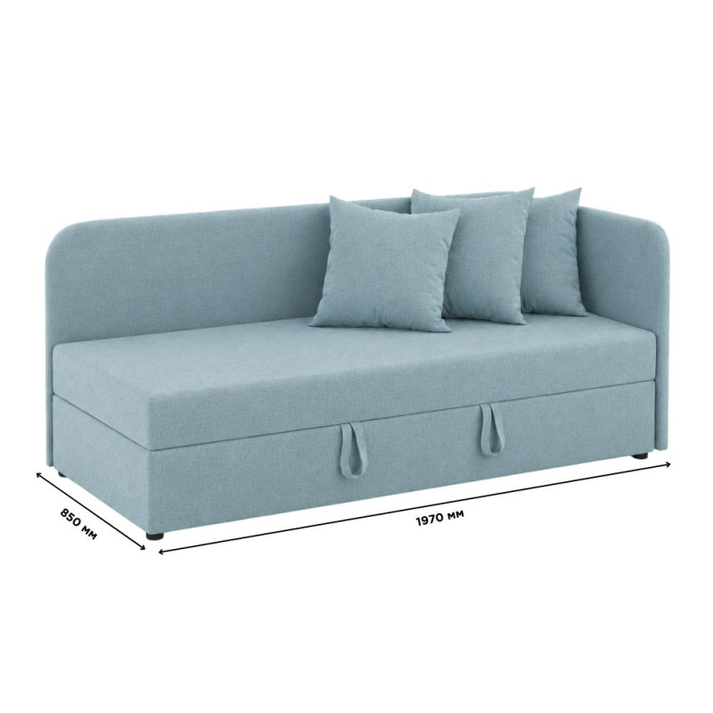 Диван-ліжко ортопедичне Мекко Verto 1970*850 Bonel Standart Hard Plus IV категорія Bestseller Teal (MEK-161382)