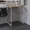 Стелаж-полиця Бафрум 401 Ferrum-decor для пральної машини 90x70,5x60,5 Білий метал ДСП Дуб Евок Прибережний 16 мм (FRD-107579)