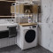 Стелаж-полиця Бафрум 404 Ferrum-decor для пральної машини 178x70,5x60,5 Білий метал ДСП Дуб Евок Прибережний 16 мм (FRD-107609)