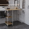 Стелаж-полиця Бафрум 405 Ferrum-decor для пральної машини 90x101x60,5 Білий метал ДСП Дуб Евок Прибережний 16 мм (FRD-107619)