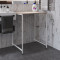 Стелаж-полиця Бафрум 401 Ferrum-decor для пральної машини 90x70,5x60,5 Білий метал ДСП Дуб Сан-Марино 16 мм (FRD-107359)