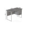 Комп'ютерний стіл Ferrum-decor Гаррі 75x120x60 білий ДСП Бетон 32 мм (FRD-107289)