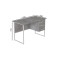 Комп'ютерний стіл Ferrum-decor Гаррі 75x140x60 білий ДСП Бетон 32 мм (FRD-107299)
