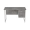 Комп'ютерний стіл Ferrum-decor Гаррі 75x140x60 білий ДСП Бетон 32 мм (FRD-107299)