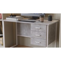 Комп'ютерний стіл Ferrum-decor Гаррі 75x120x60 білий ДСП Бетон 32 мм (FRD-107289)