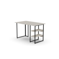 Стол письменный Кевин Ferrum-decor 75x140x60 Черный металл ДСП Кашемир 16 мм (FRD-108129)