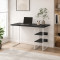 Стіл письмовий Кевин Ferrum-decor 75x120x70 Білий метал ДСП Каштан Арвадонна 32 мм (FRD-108109)