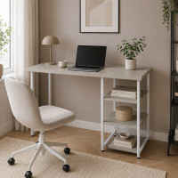 Стіл письмовий Кевин Ferrum-decor 75x100x70 Білий метал ДСП Кашемір 32 мм (FRD-108139)